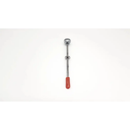 Silver metal wolf surgical trocar 5.5mm with red rubber grip and rounded head for surgical use