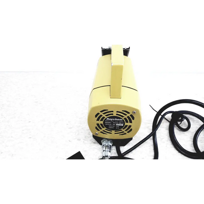 Yellow raychem model 3012 industrial blow dryer with black handle and cord for raychem ir-550 infrared heat shrink station