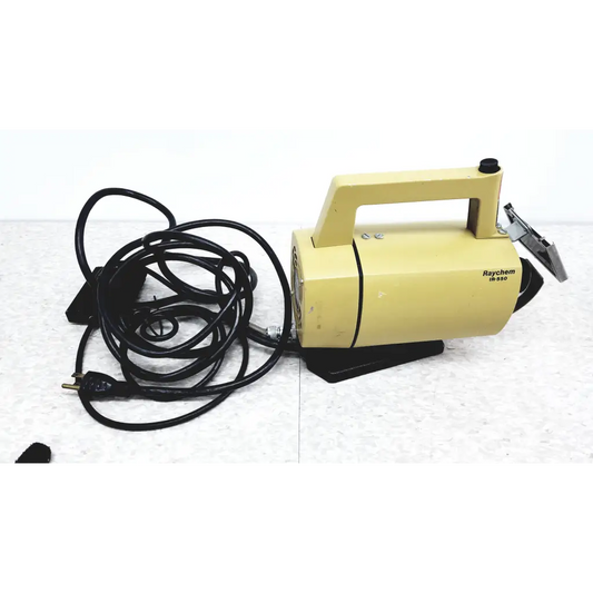 Yellow raychem ir-820 infrared heat shrink lamp with black power cord and handle for raychem ir-550 heat shrink station