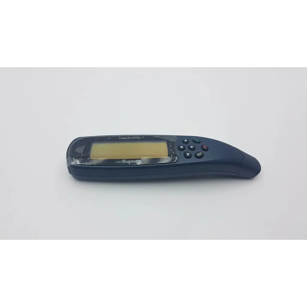 Black readingpen advanced edition handheld device with rectangular screen and circular buttons for easy reading assistance