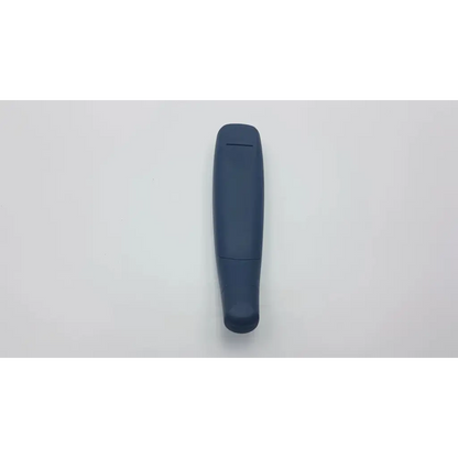Dark blue plastic remote control with sleek elongated design and rounded edges for readingpen advanced edition
