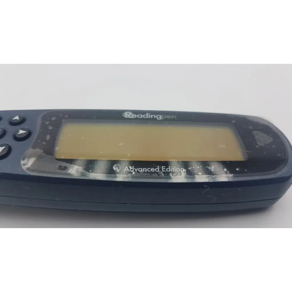 Dark blue plastic readingpen advanced edition with rectangular screen and directional buttons for easy navigation