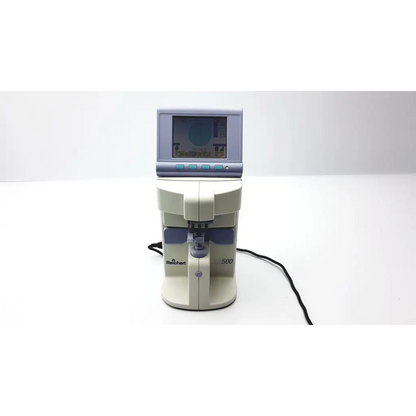 Beige and gray reichert al500 auto slit lamp biomicroscope with digital display screen for eye examination