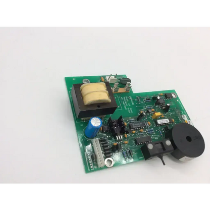 Green printed circuit board with black and beige components and blue capacitor for respironics millennium 5lpm replacement circuit