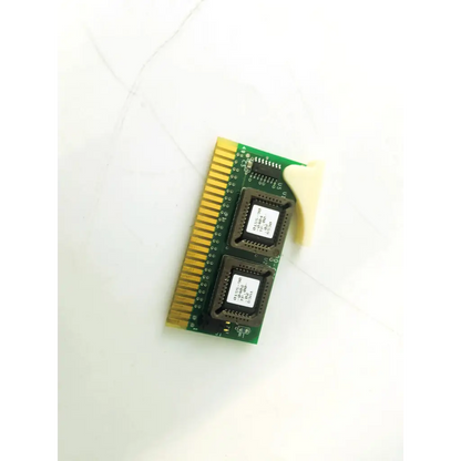 Rev a 0388-00-0574 green circuit board with two black integrated circuits and gold edge connector board bbcb3-10b 22523sm