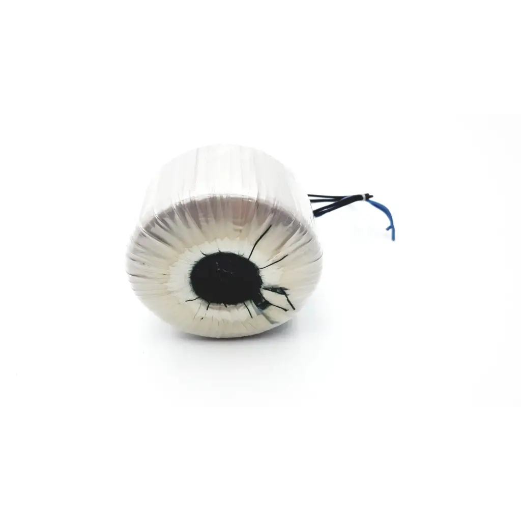 Off-white rgm transformatore toroidale b7.129.710.c with black core and wire leads 350 va class b transformer