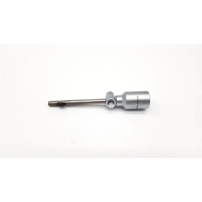 Silver surgical nasal instrument by richard wolf with metal cylindrical handle and slender precision probe