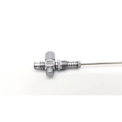 Silver metallic richard wolf 8302.12 trocar needle with hexagonal head and threaded shaft 2.1mm trocar needle