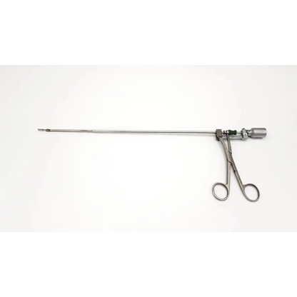 Silver kleppinger bipolar forceps insert with long slender shaft and precision scissors handle by richard wolf 8383.21