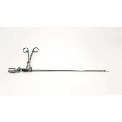 Silver kleppinger bipolar forceps insert with long slender shaft and articulated handles for precise surgical use