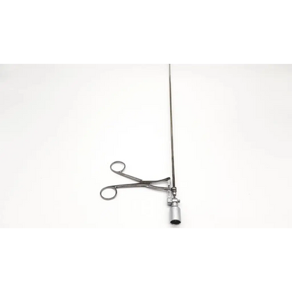 Silver richard wolf 8384.21 kleppinger bipolar forceps insert with slender shaft and curved handles for precise use