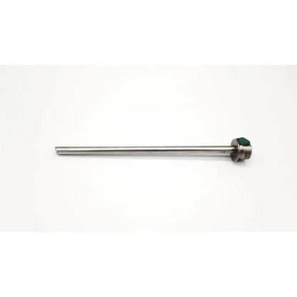 Silver richard wolf outer sheath with green-tipped handle and engraved markings 25.5fr 5fr outer surgical instrument