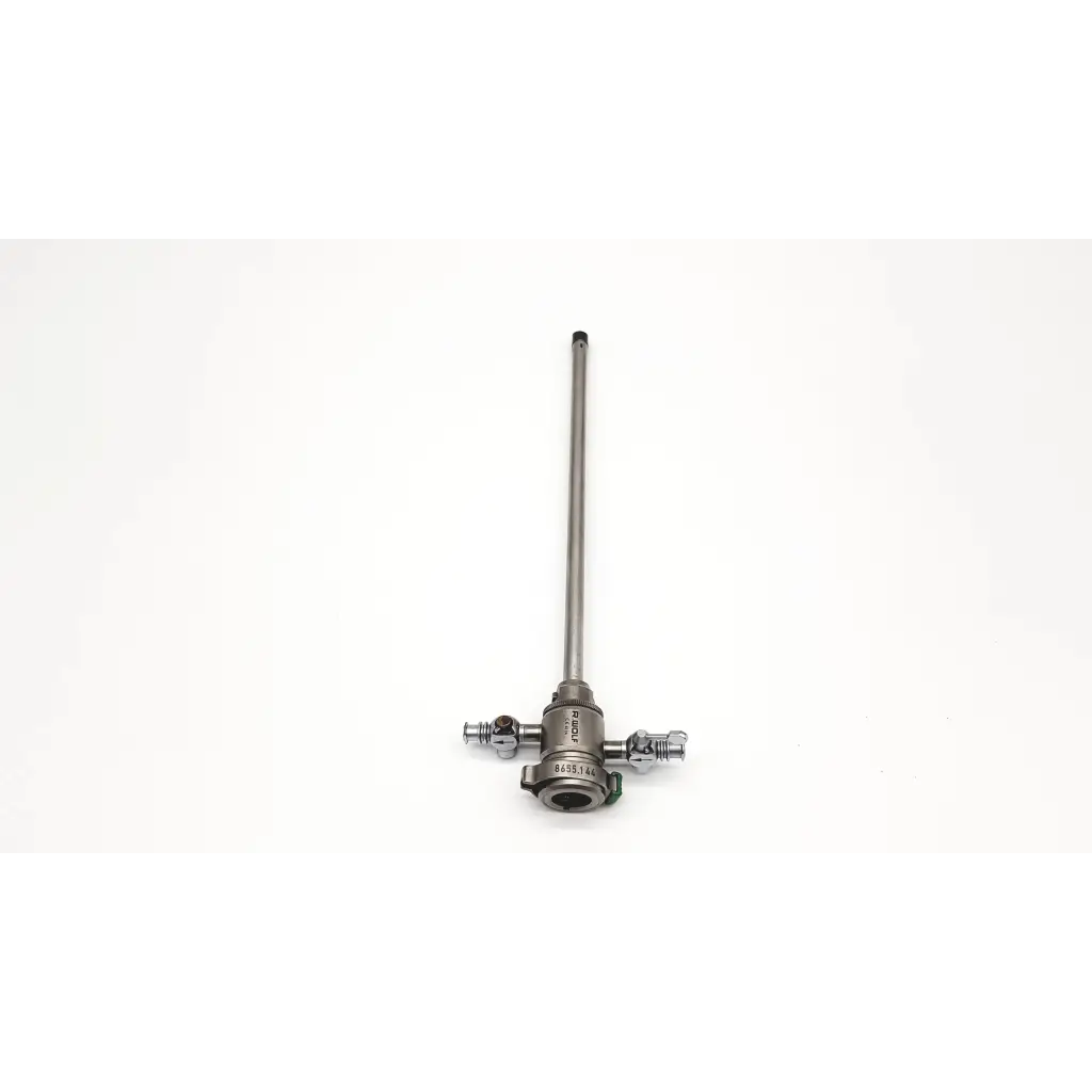 Silver richard wolf 8655.144 internal sheath resectoscope with long slender shaft and multi-valve engraved head