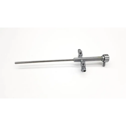 Silver richard wolf 8852.03 sheath surgical instrument with long shaft and adjustment knobs for precise control da24-83