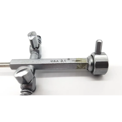 Silver polished surgical retractor metal sheath da24-83 engraved u.s.a richard wolf 8852.03 product