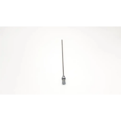 Slender metallic richard wolf 3.1mm trocar needle with textured cylindrical head for precise surgical access