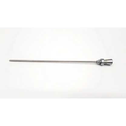 Silver richard wolf 8852.17 3.1mm trocar with slender metallic shaft and tapered handle surgical instrument