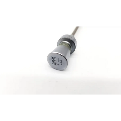 Silver-colored metallic richard wolf 3.1mm trocar with engraved markings and threaded section for precision use
