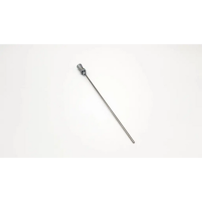 Silver richard wolf surgical retractor with cylindrical handle and slender metallic shaft for 3.1mm cannula use