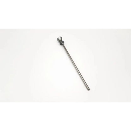 Silver metallic cannula probe insert with rounded flared head by richard wolf model 8853.15 5.7mm
