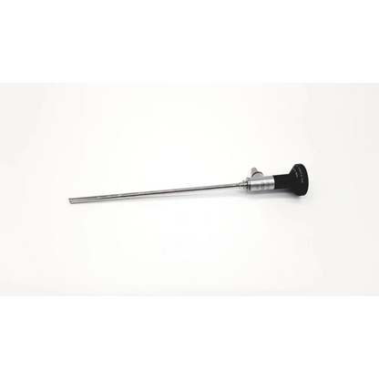 Black-handled richard wolf 25° cystoscope da24-16 with slender metallic shaft for urological procedures