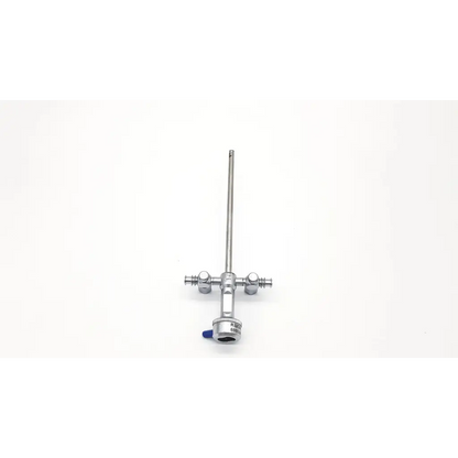 Richard Wolf 8865.04 cystoscope silver surgical instrument with slender shaft and three adjustable knobs at base da24-94