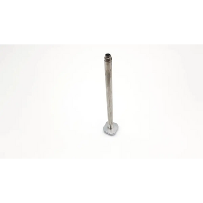 Silver metallic cylindrical surgical instrument pipe with hexagonal base and threaded top by richard wolf model 8934.95