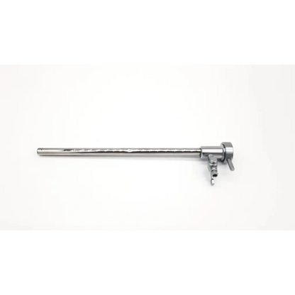 Richard Wolf 8962.01 sheath surgical retractor with long slender silver metallic shaft and adjustable clamp mechanism