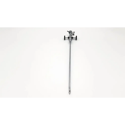 Silver richard wolf 8962.29 deflecting bridge orthopedic instrument with slender shaft and complex head with black wheels