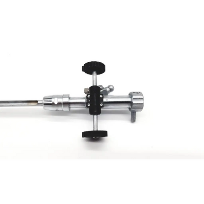 Silver metallic richard wolf 8962.29 deflecting bridge orthopedic with black ergonomic knobs and central adjustment mechanism