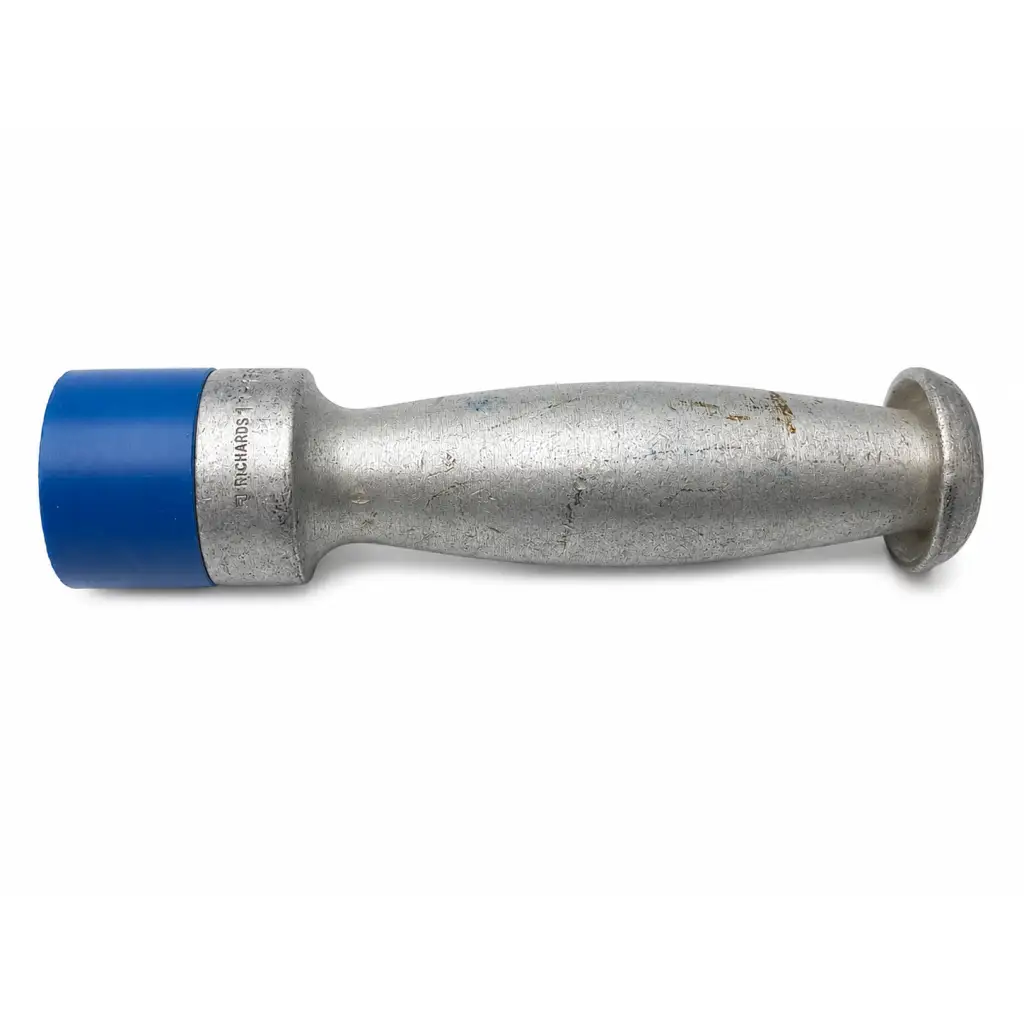 Richards 11-1560 silver orthopedic surgical instrument handle with bright blue plastic cap for surgical use