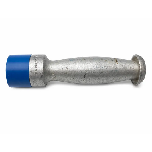 Richards 11-1560 silver orthopedic surgical instrument handle with bright blue plastic cap for surgical use