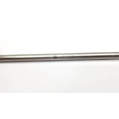 Richards 11-2428 buck femoral cement restrictor inserter 14 inch metallic cylindrical rod with brushed finish and engravings