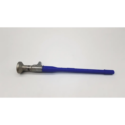 Blue-handled Richards 23-0851 sinuscope da46-93 with metallic cylindrical tip and jointed mechanism for medical use