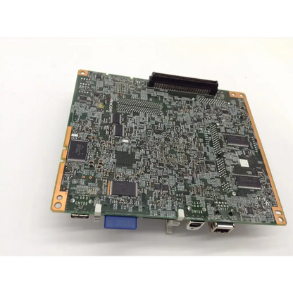 Green ricoh d0135723 controller board with black integrated circuits silver solder points vga and usb connectors