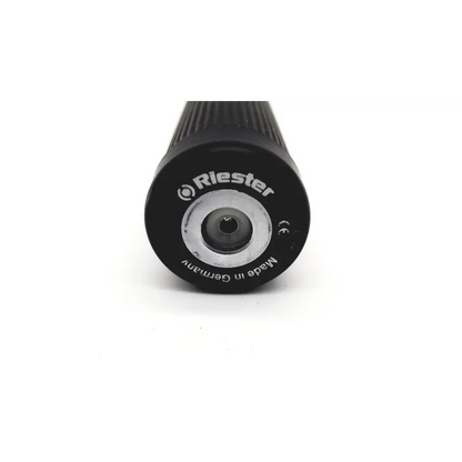 Black riester type c battery handle vape pen with textured grip and metallic center for comfortable use