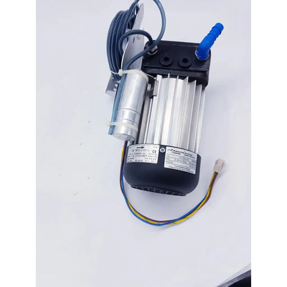 Black and silver rietschle piccolino thomas vte8 mbar vacuum pump with blue hose attachment for industrial use