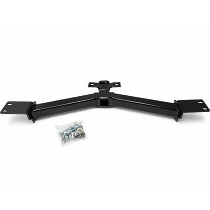 Black metal rigid hitch trailer hitch receiver with mounting plates and hardware 5000 lb capacity