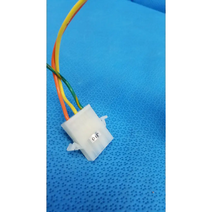 White plastic connector with orange yellow and green wires for rubycon photo capacitor 330v 1800uf in retinal camera trc-nw6s