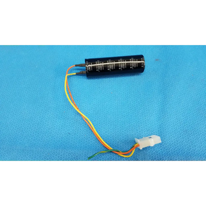 Black Rubycon photo capacitor with yellow and orange wires and white connector for Topcon TRC-NW6S retinal camera