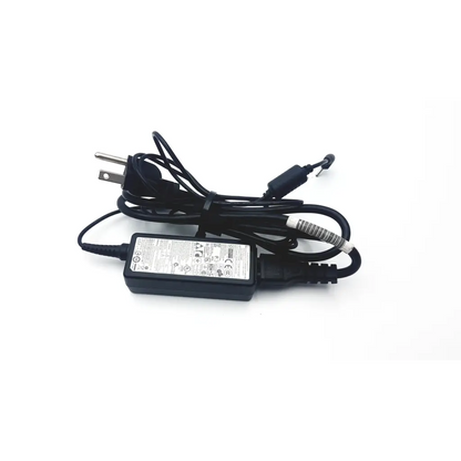 Black plastic samsung a12-040n1a adapter laptop charger with coiled cord and power plug for laptop charger use