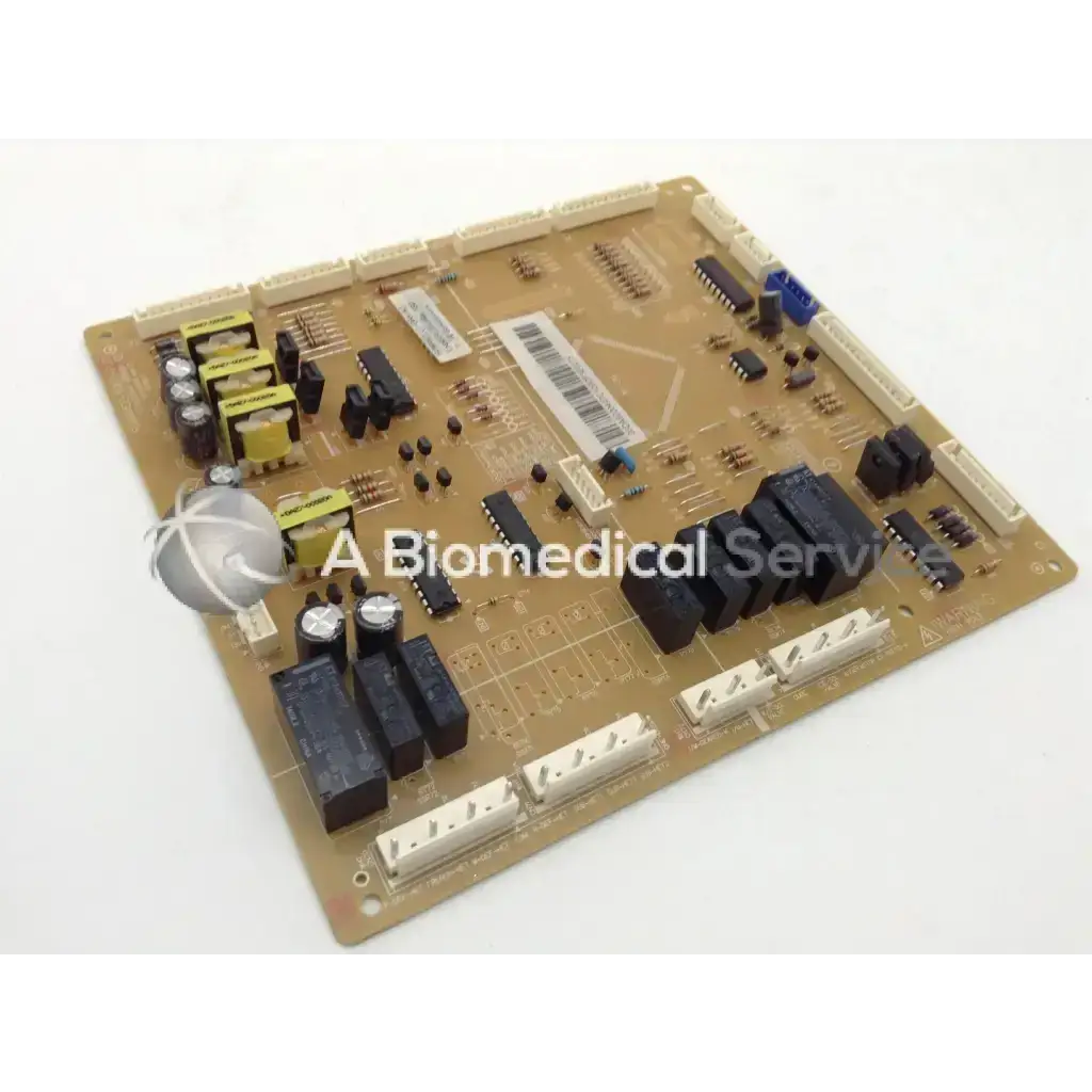 Brown circuit board with black and yellow components for samsung fridge main control board da92-00447c model
