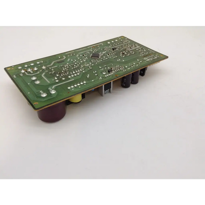 Green rectangular samsung refrigerator inverter control board da92-00215r with silver components and colored capacitors