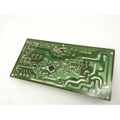 Green rectangular samsung refrigerator inverter control board da92-00215r with silver traces and electronic components