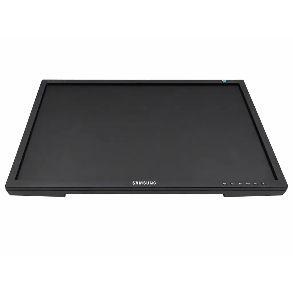 Black samsung syncmaster 2443 lcd monitor with sleek rectangular frame and subtle bezel display
