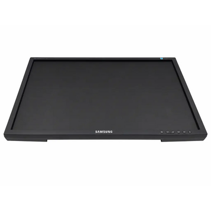 Black samsung syncmaster 2443 lcd monitor with sleek rectangular frame and subtle bezel display