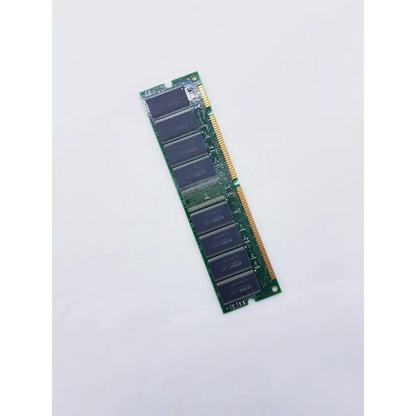 Green circuit board memory stick with black chips and gold edge connector sanmax technologies 512mb 2rx8 pc133u-333