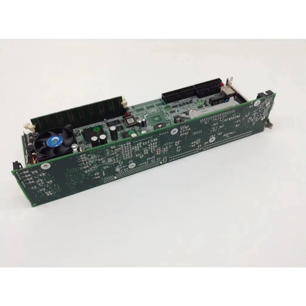 Green circuit board industrial mainboard with black components and blue fan for b930066tab1658825 industrial use