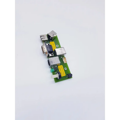 Green circuit board of schurter power entry mains filter plug with multiple ports and components for 125/250vac use