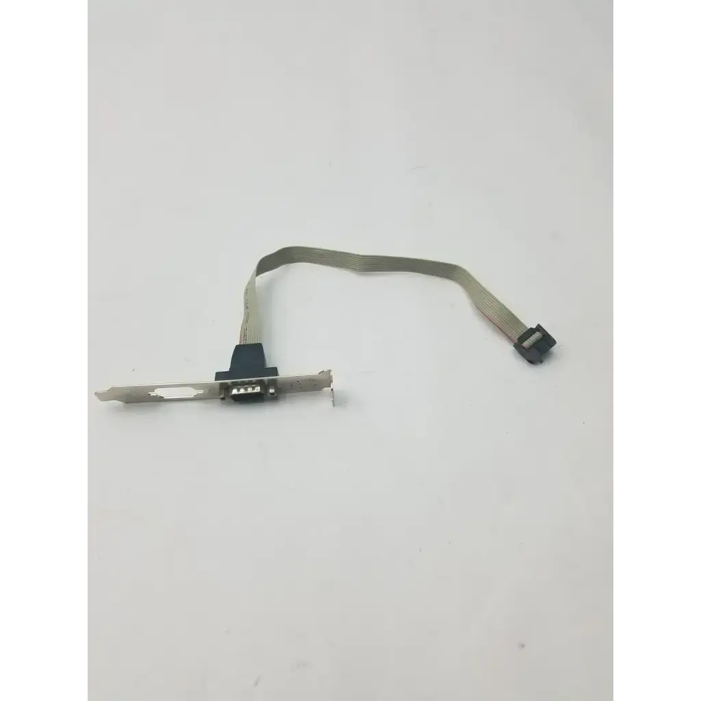 Generic Serial 9 Pin DB9 RS232 Motherboard Com Port Ribbon Cable Connector Slot Bracket RS232 Serial Port Bracket Cable, second-hand product photo 1